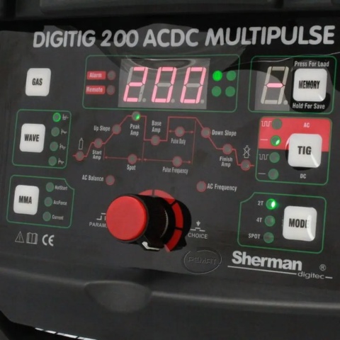Sherman Spawarka DIGITIG 200 AC/DC MULTIPULSE Sherman Spawarka DIGITIG 200 AC/DC MULTIPULSE