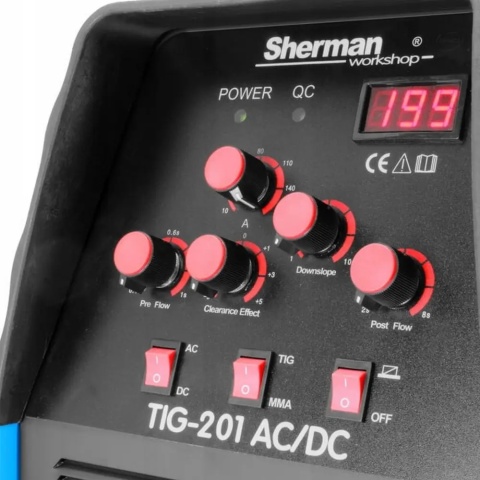 Sherman Spawarka TIG 201 AC/DC + Wózek transportowy Sherman Spawarka TIG 201 AC/DC + Wózek transportowy